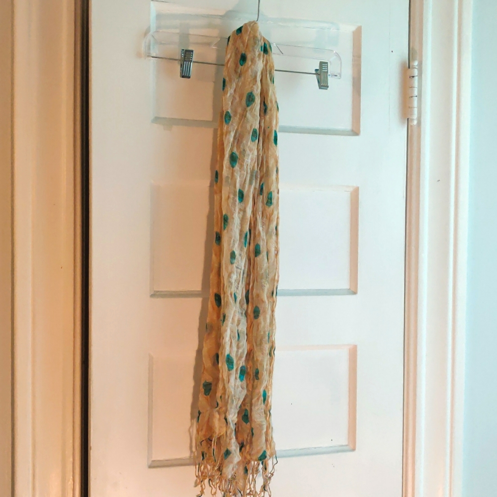 Peacock feather print scarf